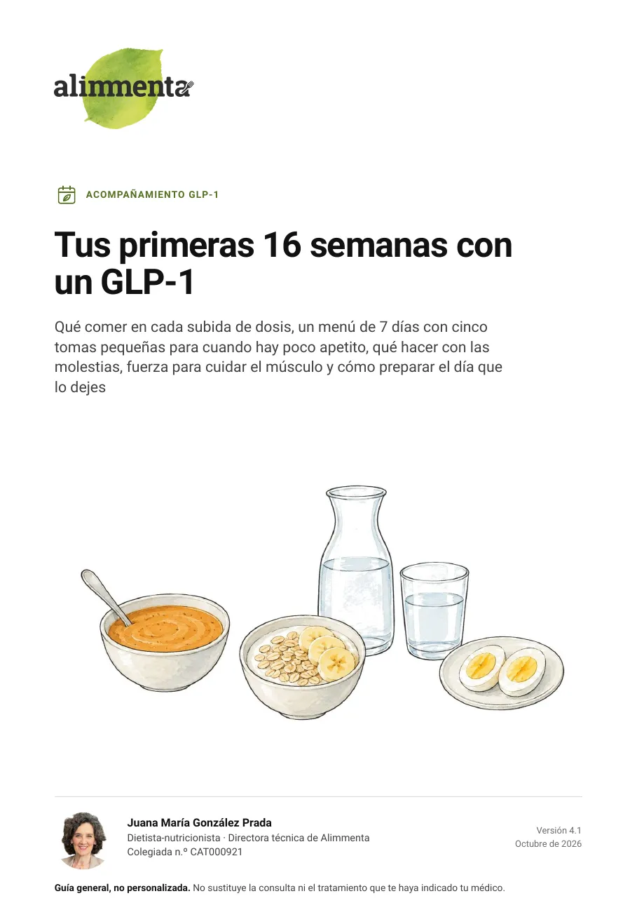 Portada de la guía Tus primeras 16 semanas con un GLP-1